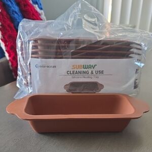 Set of 4 Brown Silicone Bread Pan/Crafting Tray